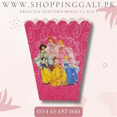 PRINCESS THEME POPCORN BOXES ( PACK OF 6 POPCORN BOXES )