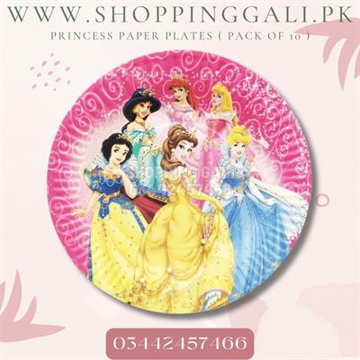 PRINCESS PAPER PLATES ( PACK OF 10 PAPER PLATES )