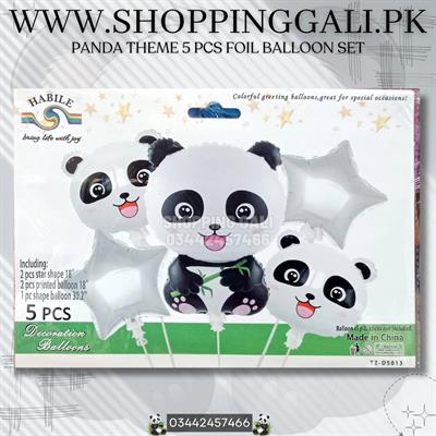 PANDA FOIL BALLOON SET ( PACK OF 5 FOIL BALLOONS )