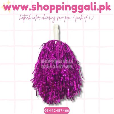 DARK PINK COLOR CHEERING SQUAD POM POM ( SET OF 2 POM POM )