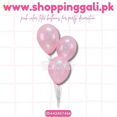 PINK COLOR LATEX BALLOONS PARTY DECORATION BALLOONS ( PACK OF 25 BALLOONS )