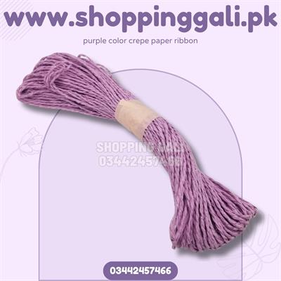 CREPE PAPER RIBBON IN PURPLE COLOR ( 10 GAZ RIBBON LENGTH )