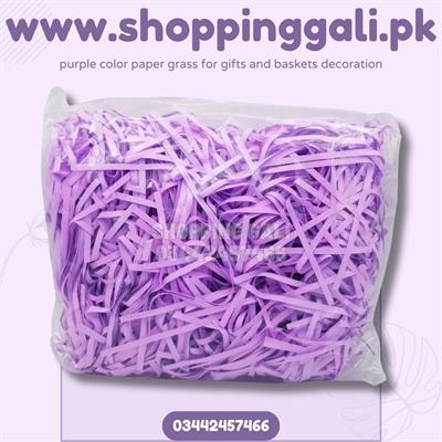 PURPLE COLOR PAPER GRASS PACKET FOR GIFT BOX DECORATION