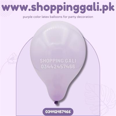 PURPLE COLOR LATEX BALLOONS PARTY DECORATION BALLOONS ( PACK OF 25 BALLOONS )