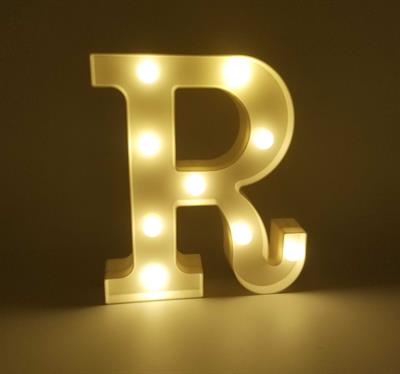 R LED ALPHABET - BATTERY OPERATED LED LETTERS FOR TABLE DECORATION