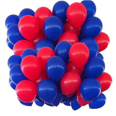 20 BLUE COLOR 20 RED COLOR LATEX BALLOONS ( PACK OF 40 LATEX BALLOONS )