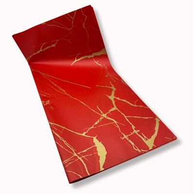 RED GOLDEN SHEET DESIGN BOUQUET SHEET PACK OF 20 SHEETS ( 22.5 INCH X 22.5 INCH )