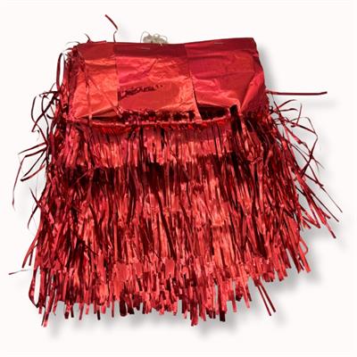 RED COLOR 9-INCH FOIL FRINGE CURTAIN FOR PARTIES & EVENTS