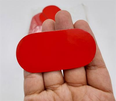 VIBRANT REDS: 114 PACK OF RED OVAL CUTOUTS (3 X 1.5 INCHES)