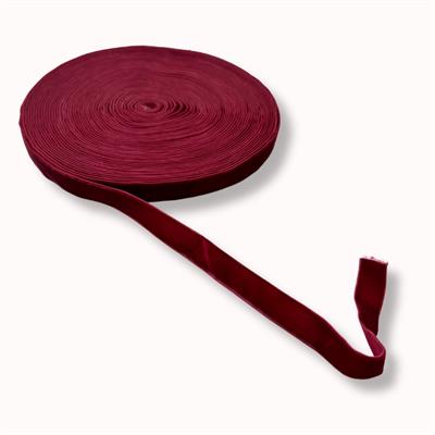 VELVET RIBBON ROLL BUNDLE IN RICH BURGUNDY