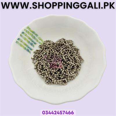 DIY Stainless Steel Ball Bead Chains with Connectors - 53 Pcs (76g)