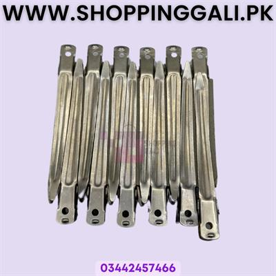 Silver Hair Clips Metal Alligator Clips 3.5 Inch Unisex Pack Of 12