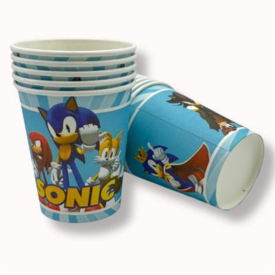 SONIC THEME PAPER CUPS ( PACK OF 10 PAPER CUPS )