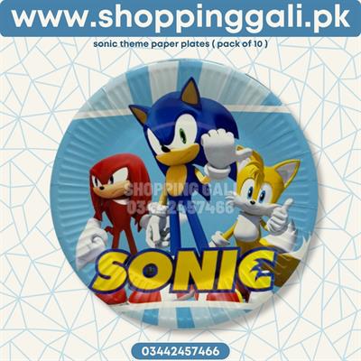 SONIC PAPER PLATES ( PACK OF 10 PAPER PLATES )