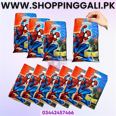 SPIDERMAN THEME GOODY BAGS GREAT PARTY - PACK OF 10 GOODY BAGS - SPIDERMAN GOODY BAGS