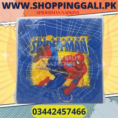 SPIDERMAN THEME NAPKINS ( PACK OF 20 TISSUE PAPER )