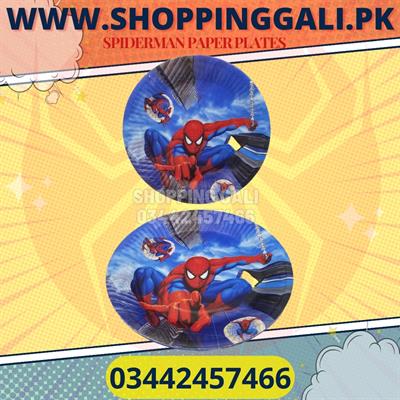 SPIDERMAN PAPER PLATES IN BLUE COLOR ( PACK OF 10 PAPER PLATES )