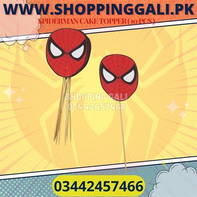 SPIDERMAN CAKE TOPPERS ( PACK OF 10 CAKE TOPPERS )