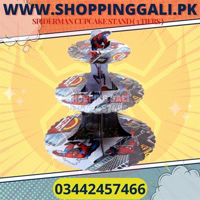 SPIDERMAN CUPCAKE STAND FOR TABLE DECORATION ( 3 TIERS CUPCAKE STAND )