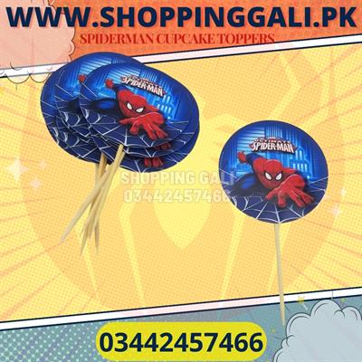 SPIDERMAN THEME CUPCAKE TOPPER - PACK OF 10 CUPCAKE TOPPERS -  SPIDERMAN CUPCAKE TOPPERS