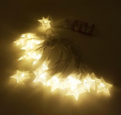 STARS FAIRY LIGHT GOLDEN COLOR FAIRY LIGHT BATTERY OPERATED ( 20 STARS )