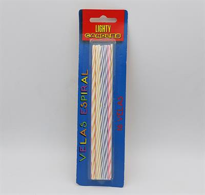 STICK CANDLES IN MULTICOLORS FOR CAKE DECORATION ( 16 CANDLES )