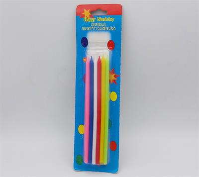 STICK CANDLES IN MULTICOLORS FOR CAKE DECORATION ( 12 CANDLES )