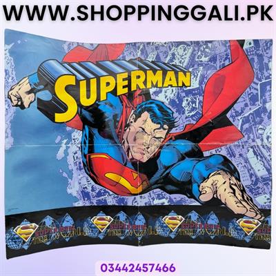 SUPERMAN BIRTHDAY PARTY BANNER ( 21 INCHES X 16 INCHES )