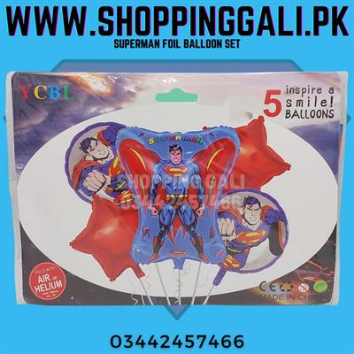 SUPERMAN FOIL BALLOON SET ( PACK OF 5 FOIL BALLOONS )