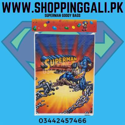 SUPERMAN GOODY BAGS IN BIG SIZE ( PACK OF 10 GIFT BAGS )