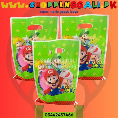 SUPER MARIO THEME GOODY BAGS ( PACK OF 10 GOODY BAGS )