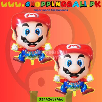 DOUBLE THE FUN! SUPER MARIO FOIL BALLOON SET (2 PACK, 22 INCHES)