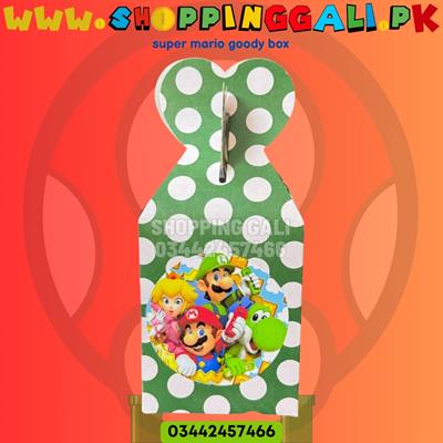 SUPER MARIO THEME GOODY BOXES - PACK OF 10 GIFT BOX - SUPER MARIO GOODY BOX - SUPER MARIO GIFT BOX