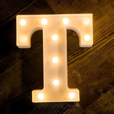 T LED ALPHABET - BATTERY OPERATED LED LETTERS FOR TABLE DECORATION