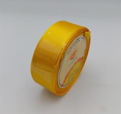 BOLD & BEAUTIFUL DARK YELLOW COLOR 1-INCH WIDE SATIN RIBBON BY 10 YARDS