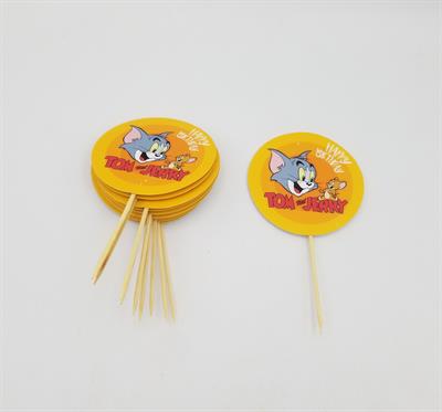 TOM AND JERRY CUPCAKE TOPPERS ( PACK OF 10 CUPCAKE TOPPERS )