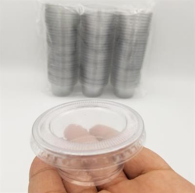 SAUCE CONTAINERS PACKAGE BOX SMALL PLASTIC TRANSPARENT BOX WITH LID PACK OF 80 SMALL SAUCE BOX