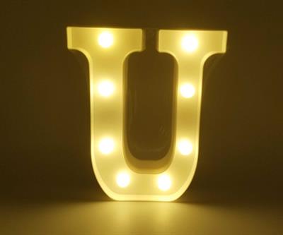 U LED ALPHABET - BATTERY OPERATED LED LETTERS FOR TABLE DECORATION