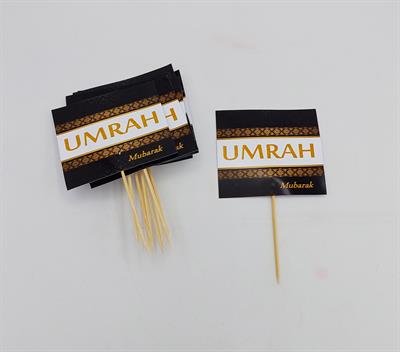 UMRAH MUBARAK CUPCAKE TOPPERS ( PACK OF 10 CUPCAKE TOPPERS )