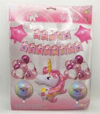 UNICORN BIRTHDAY PARTY DECORATION SETS ( 22 ITEMS TOTAL IN A PACK )