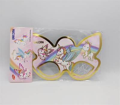 UNICORN FANCY PAPER MASKS ( PACK OF 6 PARTY WEAR MASKS )