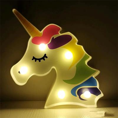 UNICORN LED LIGHT TABLE LAMP DESIGN 3 BATTERY OPERATED UNICORN FAIRY LIGHT