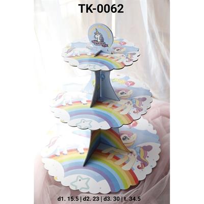 UNICORN CUPCAKE STAND FOR TABLE DECORATION ( 3 TIERS CUPCAKE STAND )