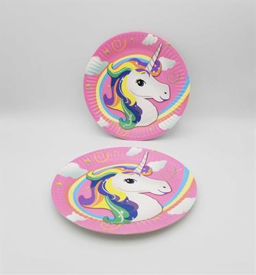 UNICORN PAPER PLATES IN PINK COLOR ( PACK OF 10 PAPER PLATES )