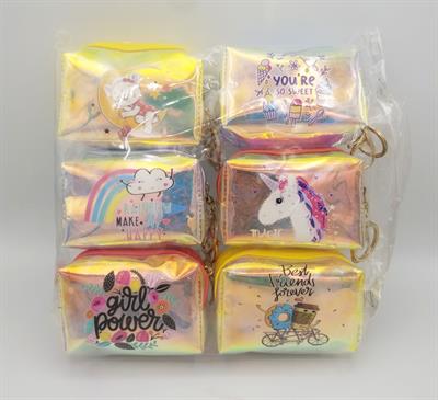 UNICORN COIN PURSES ( PACK OF 6 UNICORN WALLET )