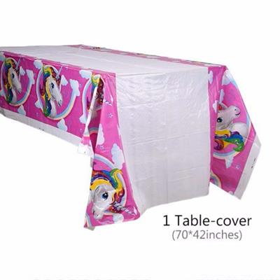 UNICORN TABLE COVER IN PINK COLOR ( 108 CM X 180 CM )