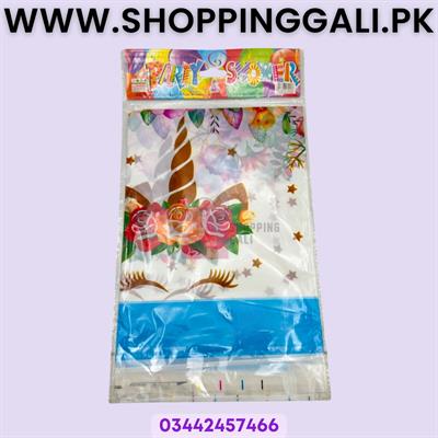 UNICORN TABLE COVER IN BLUE COLOR ( 108 CM X 180 CM )