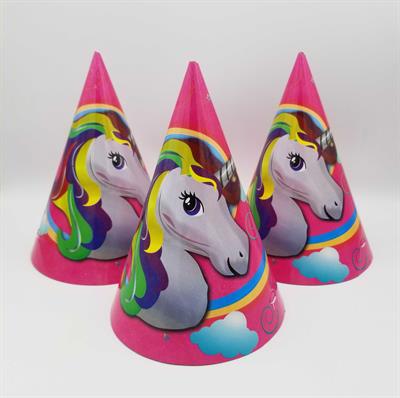 UNICORN BIRTHDAY PARTY CAPS ( PACK OF 10 BIRTHDAY CAPS )