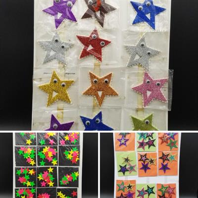 STAR SHAPE STICKERS PACK ( PACK OF 3 )