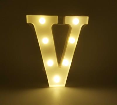 V LED ALPHABET - BATTERY OPERATED LED LETTERS FOR TABLE DECORATION